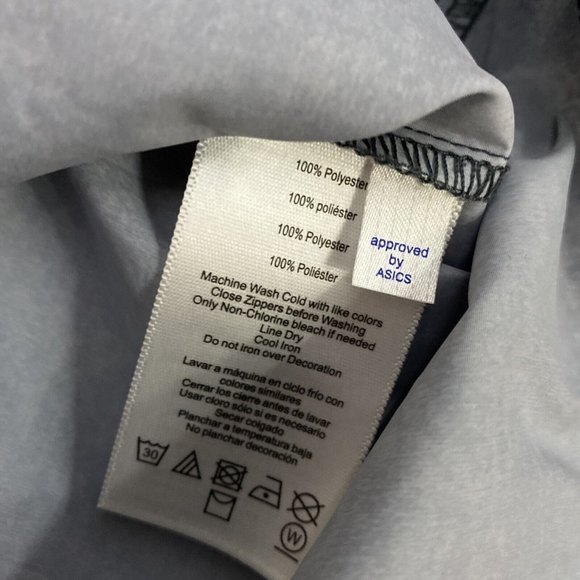 Asics womens gray jogging jacket size M purple zipper - Picture 7 of 10